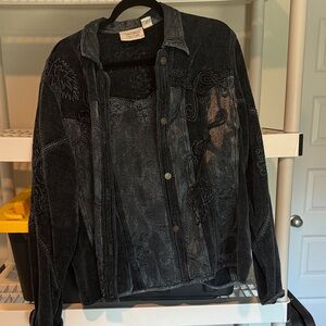 Flashback Couture Vintage Black Jacket with Embroidered Details